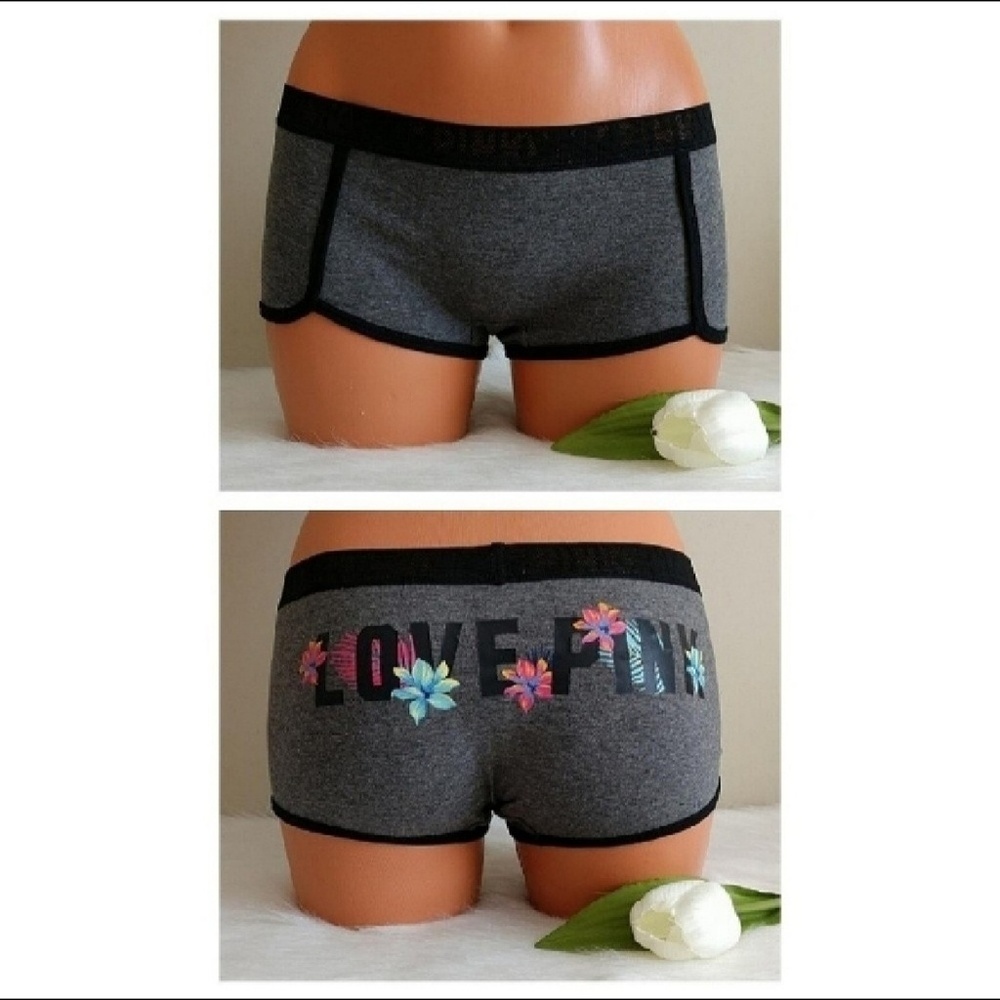 Size S🌺PINK VICTORIA'S SECRET LOGO BOYSHORT.nwt - Picture 1 of 4